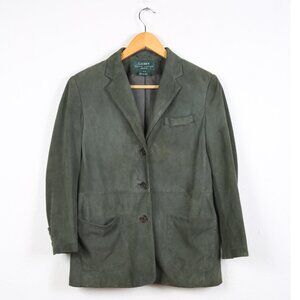 Vintage LAUREN RALPH LAUREN Green Suede Blazer